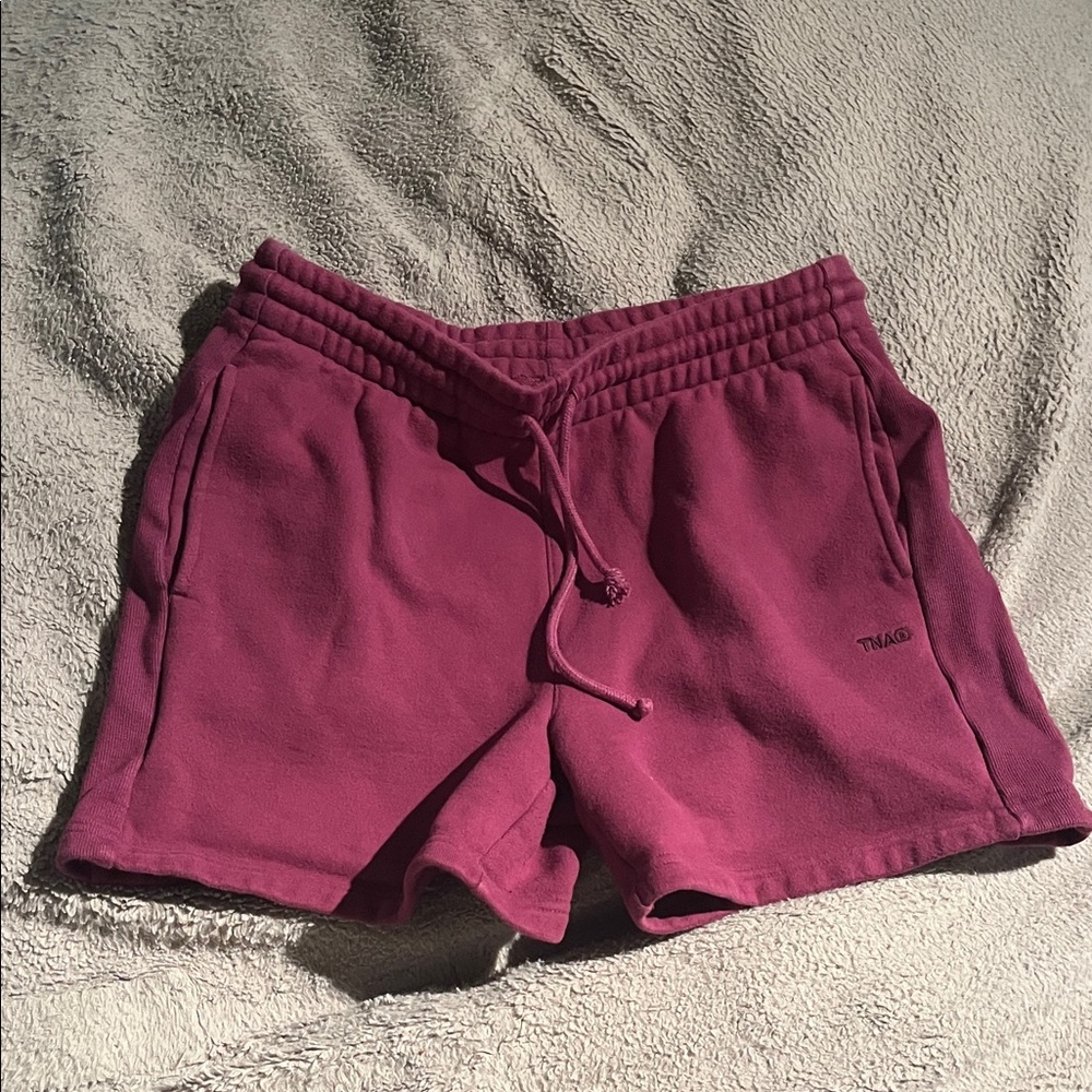 TNA Purple Athletic Shorts Lightweight Elastic Waist
